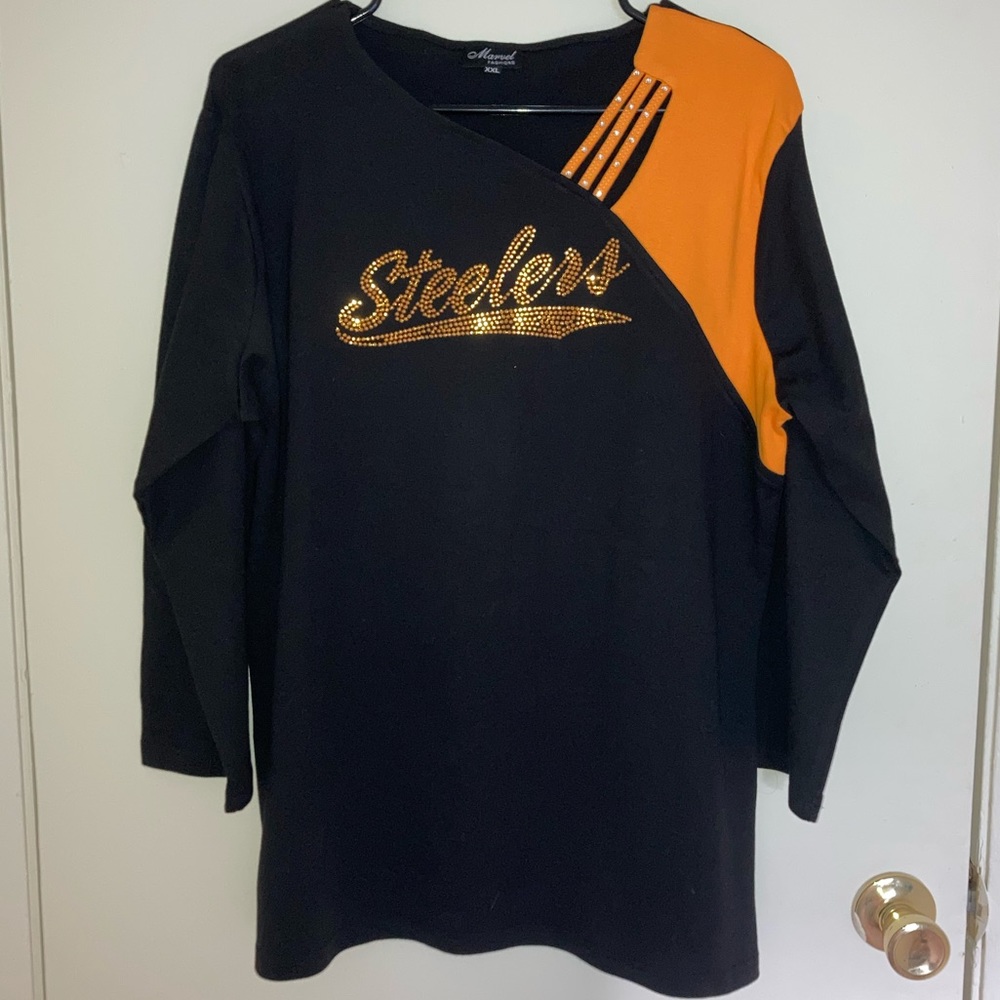 Pittsburgh Steelers sparkly rhinestone top